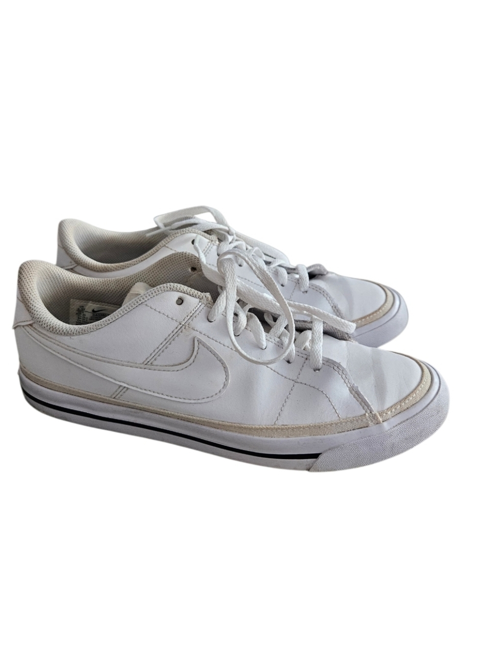 Nike White and Beige Low-Top Sneakers